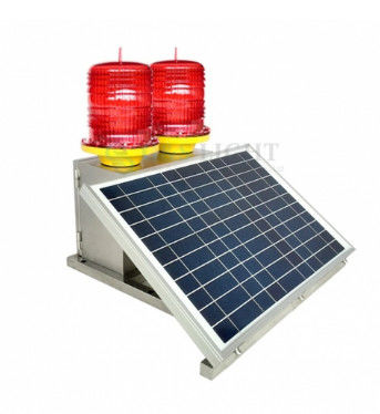 Solar Panel 28W 16.5V Medium Intensity Double Aircraft Obstruction Light