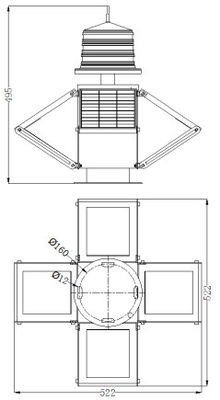 Medium Intensity 20W 12V 9AH Aviation Obstruction Light