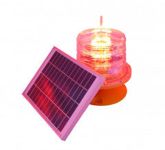 6.4V 6AH Battery 6W Solar Powered Obstruction LED Aids To Navigation Light