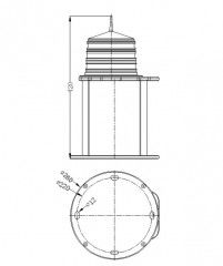 2000cd Medium Intensity 20FPM Solar Aviation Tower Light FAA