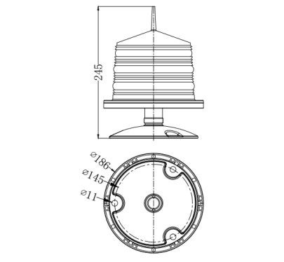 Shock Resistance 10CD Solar Helipad Elevated Taxiway Edge Light