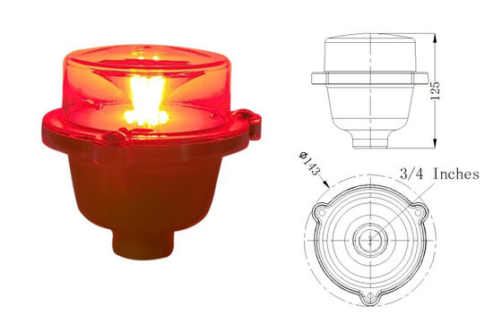 Telecom Tower 32cd DC48V Aircraft Warning Lights Low Intensity