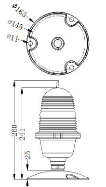 Blue Color Heliport Elevated Taxiway Edge Light