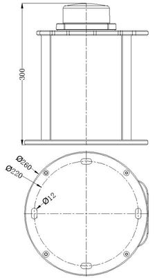 Solar Powered 5km Red Aviation Obstacle Lamp