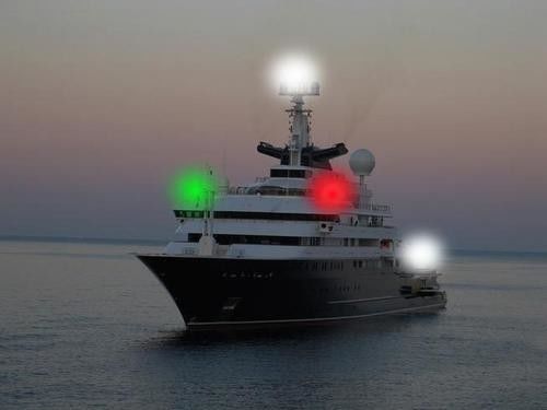 Solar IP68 3.3AH 4NM Vessel Signal Navigation Lights 300LUX