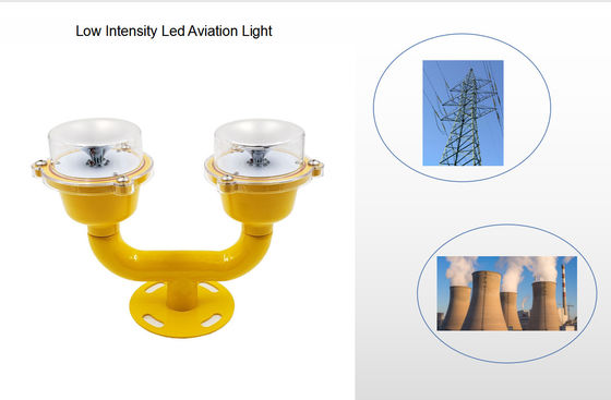 Low Intensity 100Lux LED Aviation Obstruction Light 220v Double Light